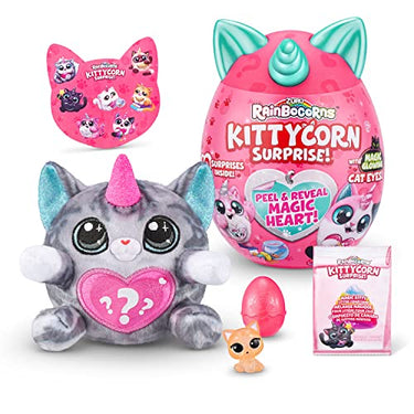 Rainbocorns Kittycorn Surprise, Amerikanisch Kurzhaar Katze, 10 Überraschungen zum Auspacken, Plüschtier zum Kuscheln im Sale